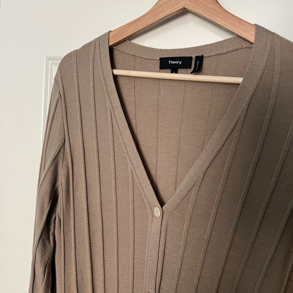 100% Merino Wool Theory Long Cardigan